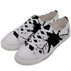 Black Silhouette Artistic Hand Draw Symbol Wb Men s Low Top Canvas Sneakers by dflcprintsclothing