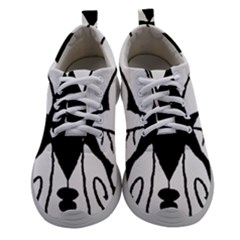 Black Silhouette Artistic Hand Draw Symbol Wb Women Athletic Shoes by dflcprintsclothing