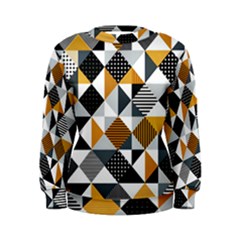 Pattern Tile Squares Triangles Seamless Geometry Women s Sweatshirt