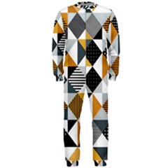 Pattern Tile Squares Triangles Seamless Geometry Onepiece Jumpsuit (men)