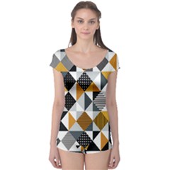 Pattern Tile Squares Triangles Seamless Geometry Boyleg Leotard 