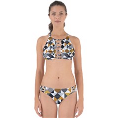 Pattern Tile Squares Triangles Seamless Geometry Perfectly Cut Out Bikini Set