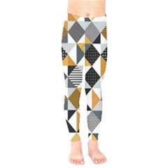 Pattern Tile Squares Triangles Seamless Geometry Kids  Leggings