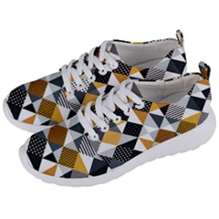 Pattern Tile Squares Triangles Seamless Geometry Men s Lightweight Sports Shoes by Maspions