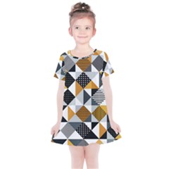 Pattern Tile Squares Triangles Seamless Geometry Kids  Simple Cotton Dress