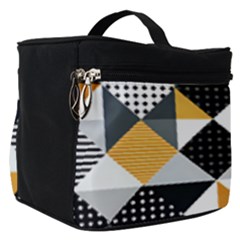 Pattern Tile Squares Triangles Seamless Geometry Make Up Travel Bag (small)