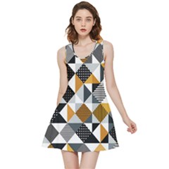 Pattern Tile Squares Triangles Seamless Geometry Inside Out Reversible Sleeveless Dress