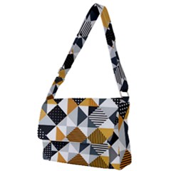 Pattern Tile Squares Triangles Seamless Geometry Full Print Messenger Bag (s)