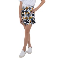 Pattern Tile Squares Triangles Seamless Geometry Kids  Tennis Skirt