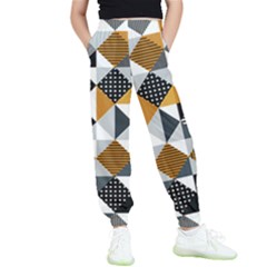 Pattern Tile Squares Triangles Seamless Geometry Kids  Joggers