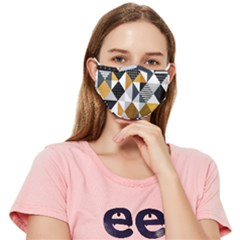 Pattern Tile Squares Triangles Seamless Geometry Fitted Cloth Face Mask (adult)