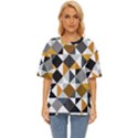 Pattern Tile Squares Triangles Seamless Geometry Oversized Basic T-Shirt View1