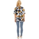 Pattern Tile Squares Triangles Seamless Geometry Oversized Basic T-Shirt View4