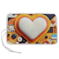 Valentine s Day Design Heart Love Poster Decor Romance Postcard Youth Fun Pen Storage Case (s)