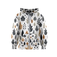 Autumn Leaves Fall Pattern Design Decor Nature Season Beauty Foliage Decoration Background Texture Kids  Zipper Hoodie