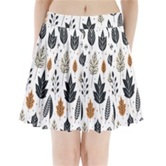 Autumn Leaves Fall Pattern Design Decor Nature Season Beauty Foliage Decoration Background Texture Pleated Mini Skirt