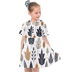 Autumn Leaves Fall Pattern Design Decor Nature Season Beauty Foliage Decoration Background Texture Kids  Sailor Dress by Maspions