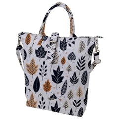 Autumn Leaves Fall Pattern Design Decor Nature Season Beauty Foliage Decoration Background Texture Buckle Top Tote Bag