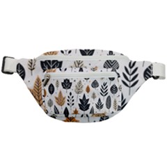 Autumn Leaves Fall Pattern Design Decor Nature Season Beauty Foliage Decoration Background Texture Fanny Pack by Maspions