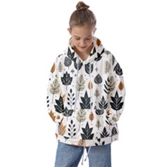 Autumn Leaves Fall Pattern Design Decor Nature Season Beauty Foliage Decoration Background Texture Kids  Oversized Hoodie