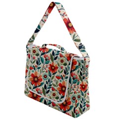 Flowers Flora Floral Background Pattern Nature Seamless Bloom Background Wallpaper Spring Box Up Messenger Bag