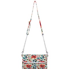 Flowers Flora Floral Background Pattern Nature Seamless Bloom Background Wallpaper Spring Mini Crossbody Handbag