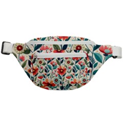 Flowers Flora Floral Background Pattern Nature Seamless Bloom Background Wallpaper Spring Fanny Pack by Maspions