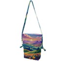 Field Valley Nature Meadows Flowers Dawn Landscape Folding Shoulder Bag View1