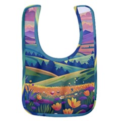 Field Valley Nature Meadows Flowers Dawn Landscape Baby Bib