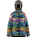 Field Valley Nature Meadows Flowers Dawn Landscape Men s Zip Ski and Snowboard Waterproof Breathable Jacket View1