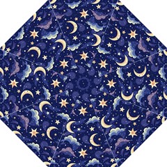 Night Moon Seamless Background Stars Sky Clouds Texture Pattern Hook Handle Umbrellas (medium)