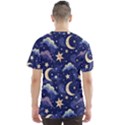 Night Moon Seamless Background Stars Sky Clouds Texture Pattern Men s Sport Mesh T-Shirt View2