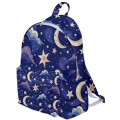 Night Moon Seamless Background Stars Sky Clouds Texture Pattern The Plain Backpack