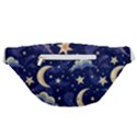 Night Moon Seamless Background Stars Sky Clouds Texture Pattern Fanny Pack View2