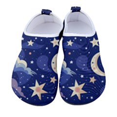 Night Moon Seamless Background Stars Sky Clouds Texture Pattern Women s Sock-style Water Shoes