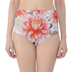 Flowers Plants Sample Design Rose Garden Flower Decoration Love Romance Bouquet Classic High-waist Bikini Bottoms