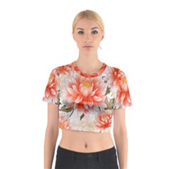 Flowers Plants Sample Design Rose Garden Flower Decoration Love Romance Bouquet Cotton Crop Top by Maspions