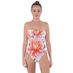 Flowers Plants Sample Design Rose Garden Flower Decoration Love Romance Bouquet Tie Back One Piece Swimsuit