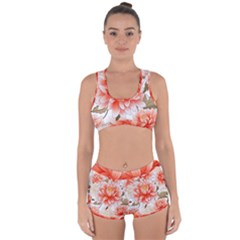 Flowers Plants Sample Design Rose Garden Flower Decoration Love Romance Bouquet Racerback Boyleg Bikini Set