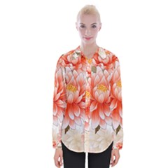 Flowers Plants Sample Design Rose Garden Flower Decoration Love Romance Bouquet Womens Long Sleeve Shirt