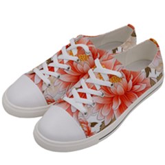 Flowers Plants Sample Design Rose Garden Flower Decoration Love Romance Bouquet Men s Low Top Canvas Sneakers by Maspions