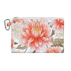 Flowers Plants Sample Design Rose Garden Flower Decoration Love Romance Bouquet Canvas Cosmetic Bag (large)