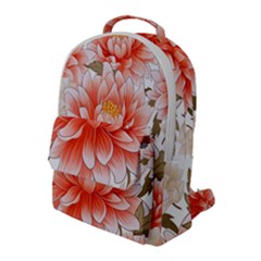 Flowers Plants Sample Design Rose Garden Flower Decoration Love Romance Bouquet Flap Pocket Backpack (large)