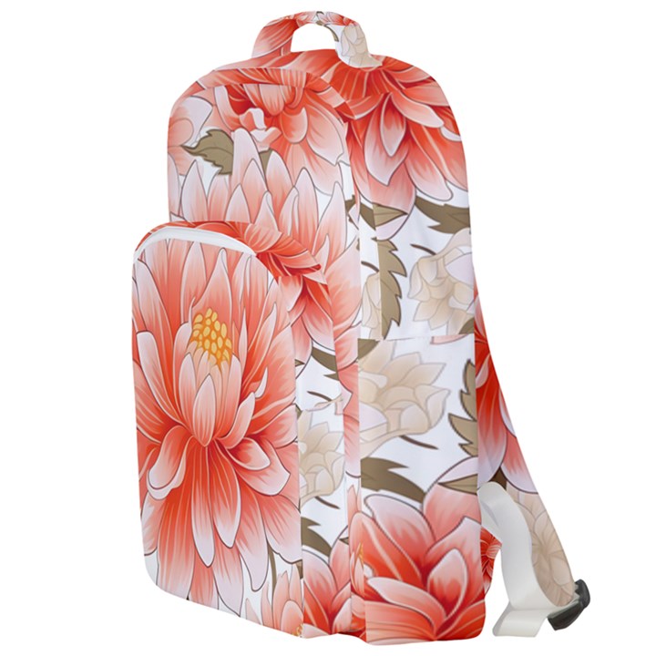 Flowers Plants Sample Design Rose Garden Flower Decoration Love Romance Bouquet Double Compartment Backpack