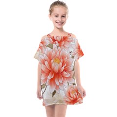 Flowers Plants Sample Design Rose Garden Flower Decoration Love Romance Bouquet Kids  One Piece Chiffon Dress by Maspions