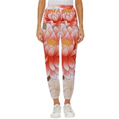 Flowers Plants Sample Design Rose Garden Flower Decoration Love Romance Bouquet Women s Cropped Drawstring Pants