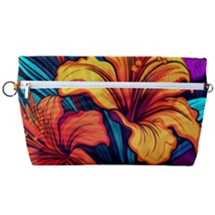 Hibiscus Flowers Colorful Vibrant Tropical Garden Bright Saturated Nature Handbag Organizer by Maspions