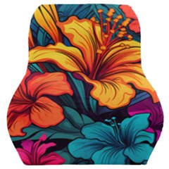 Hibiscus Flowers Colorful Vibrant Tropical Garden Bright Saturated Nature Car Seat Back Cushion 