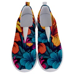 Hibiscus Flowers Colorful Vibrant Tropical Garden Bright Saturated Nature No Lace Lightweight Shoes by Maspions