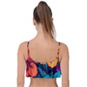 Hibiscus Flowers Colorful Vibrant Tropical Garden Bright Saturated Nature Frill Bikini Top View2